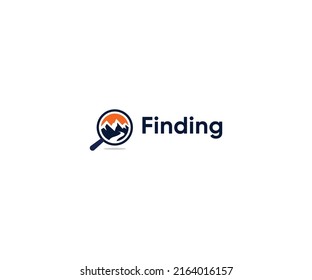 Finding Travel Logo Design vector Template