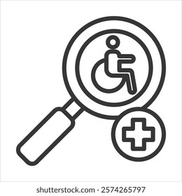 Finding Treatments Icon Vector Illustration Outline