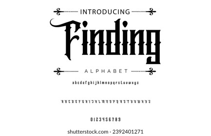 Finding Vintage tattoo font. Font for the tattoo studio logos, alcohol branding, and many others in retro style.