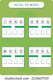 das Wort aus den gemischten Buchstaben finden.