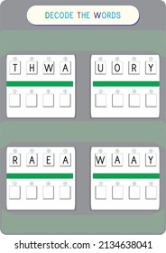 finding the word from the mixed letters.