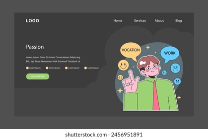 Finding your way in life web or landing dark or night. Diverse character personal and career development. Improvement and growth, resilience and self-awareness. Soft skill. Flat vector
