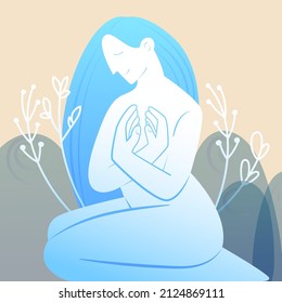 Finding yourself. Self-development and self-knowledge. The concept of finding peace and emotional stability. The idea of ​​Growth and development of the inner world, achieving goals, recovery