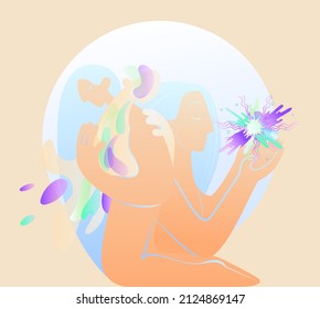 Finding yourself. Self-development and self-knowledge. The concept of finding peace and emotional stability. The idea of ​​Growth and development of the inner world, achieving goals, recovery