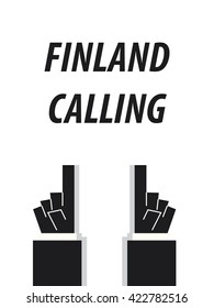 FINDLAND CALLING typography vector illustration