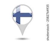 findland flag pin vector design