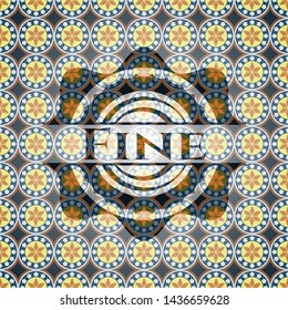 Fine arabic emblem. Arabesque decoration.
