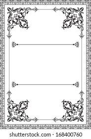 Fine art border on white