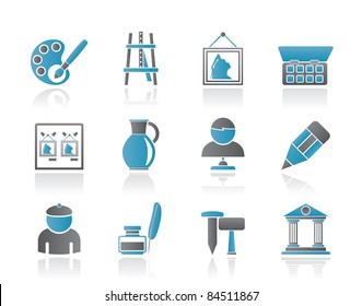 Fine Art Objects Icons - Vector Icon Set