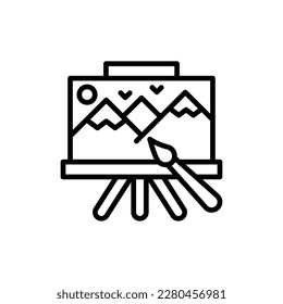 Icono de fotografía de arte fino en vector. Ilustración