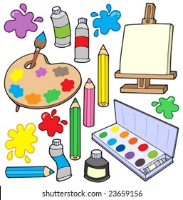 Fine arts collection 1 - vector illustration.