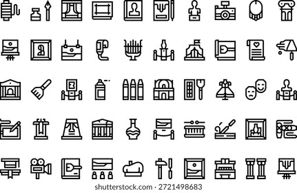 Bellas artes e iconos creativos Icono de Vector simple. Plantilla de diseño de símbolos de ilustración para elemento de interfaz de usuario móvil de Web.