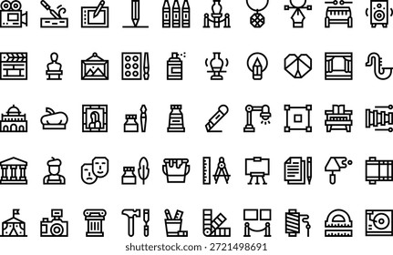 Iconos de Bellas Artes y Creatividad Icono de Vector simple. Plantilla de diseño de símbolos de ilustración para elemento de interfaz de usuario móvil de Web.