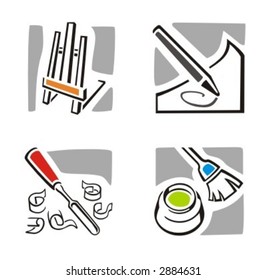 Fine arts icons. Check my portfolio for thousands of similar and other great vector items.