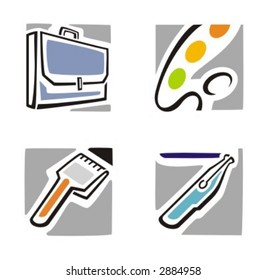 Fine arts icons series. Check my portfolio for much more of this series as well as thousands of similar and other great vector items.