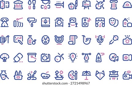 Ícones de artes plásticas Ícone de vetor simples. Modelo de design de símbolo de ilustração para elemento de interface do usuário móvel da Web.