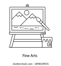 
Icono lineal de Bellas Artes, arte 