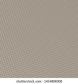 Fine checked fabric texture. Textile. Beige grid paper. Net. Vector illustration.