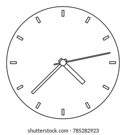 Fine clock icon. Outline illustration of fine clock vector icon for web