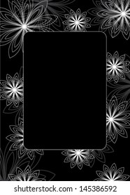 Fine decorative frame - black and white
