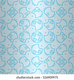 Fine decorative seamless pattern background in girl style. Contemporary tracery. Intricate puzzle repeatable backdrop. Bright, graphical design for carpet, textile, ads or other purpose.