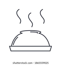 Fine dining icon, linear isolated illustration, thin line vector, web design sign, outline concept symbol with editable stroke on white background.