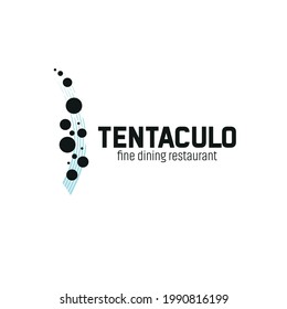 Fine dining restaurant abstract concept logotype 