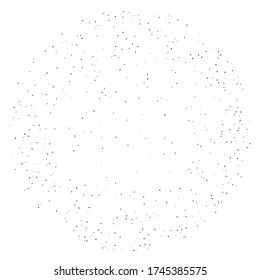 Fine dust. Grainy grunge abstract texture on a white background. Pointillism style. Abstract dotted globe illustration on white background.  Paint spray, drop. Vector illustration