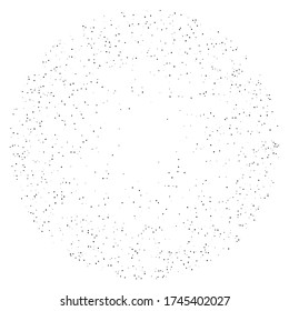 Fine dust. Grainy grunge abstract texture on a white background. Pointillism style. Abstract dotted globe illustration on white background.  Paint spray, drop. Vector illustration