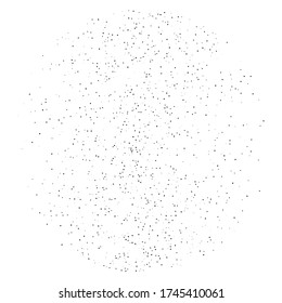 Fine dust. Grainy grunge abstract texture on a white background. Pointillism style. Abstract dotted globe illustration on white background.  Paint spray, drop. Vector illustration