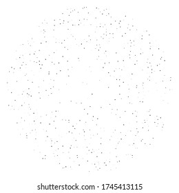 Fine dust. Grainy grunge abstract texture on a white background. Pointillism style. Abstract dotted globe illustration on white background.  Paint spray, drop. Vector illustration