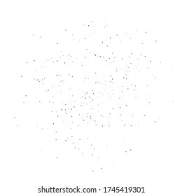 Fine dust. Grainy grunge abstract texture on a white background. Pointillism style. Abstract dotted globe illustration on white background.  Paint spray, drop. Vector illustration