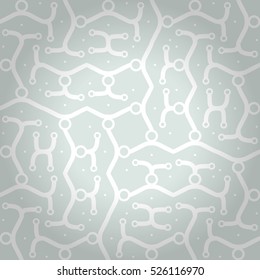 Fine fancy seamless pattern background in extraterrestrial style. Contemporary decor. Compound puzzle repeatable backdrop. Bright, contrast design for fabric, game, textile or other purpose.