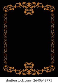 Fine Flourish Ornamental Border Decorative Vector