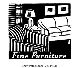 Fine Furniture - Retro Ad Art Banner