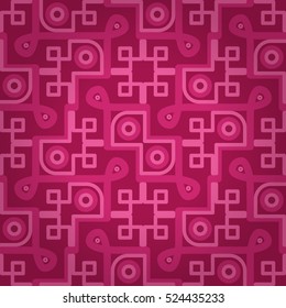 Fine geometric seamless pattern background in ancient style. Retro design. Shining, symmetrical design for wallpaper, web, fabric or other purpose. Compound mosaic repeatable backdrop.