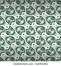 Fine geometric seamless pattern background in girl style. Entangled puzzle repeatable backdrop. Retro tracery. Vivid, symmetrical design for packing-paper, carpet, banner or other purpose.