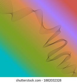 fine geometry on a multi-color gradient background. abstract vector isolated trend print. thin line