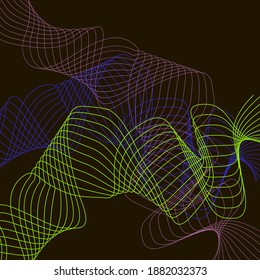 fine geometry on a multi-color gradient background. abstract vector isolated trend print. thin line