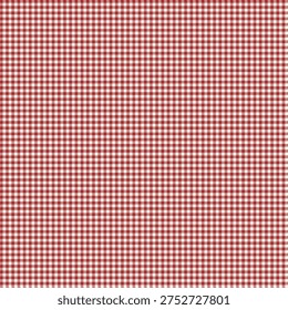 Fine Gingham Plaid. Seamless background for tablecloth, dress, skirt, napkin, or other textile design. Vector design.