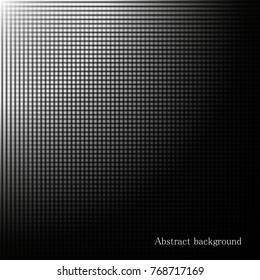 Fine grid. Figure from intersecting vertical and horizontal lines. Black and white abstract background. Seamless vectorial geometric pattern.