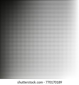 Fine grid. Figure from intersecting vertical and horizontal lines. Black and white abstract background. Vectorial geometric pattern.