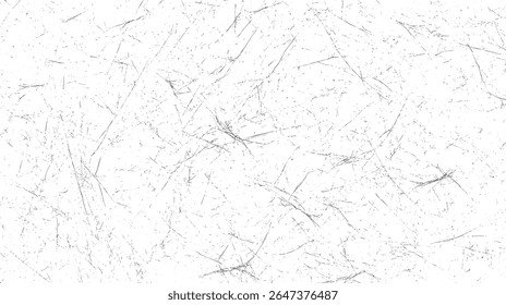 Textura fina de arranhão grunge em fundo branco. Sobreposição de aflição abstrata clara com linhas rachadas delicadas. Sutil padrão de ruído artístico.

