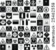 radiation symbol glassy
