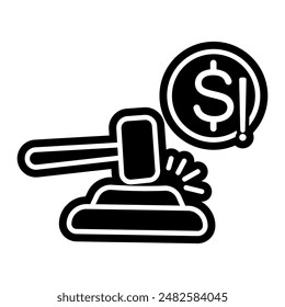 Fine icon. Line element from crisis collection. Linear Fine icon sign for web design, infographics and more. 10Eps vector illustration 