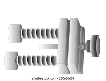 Fine instrument mechanism to hold the position of a small metal object to be used in a larger whole