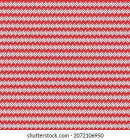 Feines Strickgewebe mit roten und weißen Streifen. Gewebe aus Servietten. Abstrakte Vektorgrafik.