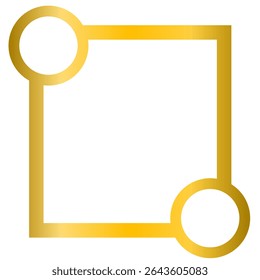 Fine Line Golden Frame Style