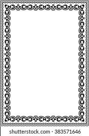 Fine magnificent retro greeting page on white