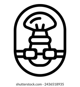 Fine makeup brush icon outline vector. Facial care cosmetics tool. Professional artist grooming supplies